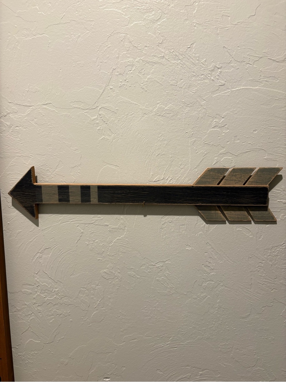 Black and Gray Wooden Arrow Wall Decor